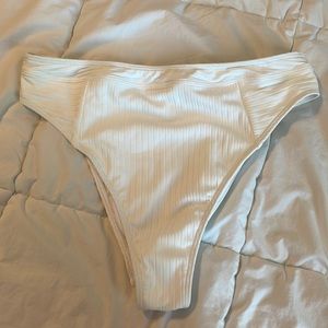 Abercrombie white high waited swim bottoms, never worn